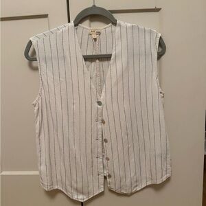Donni Pinstripe Vest Small